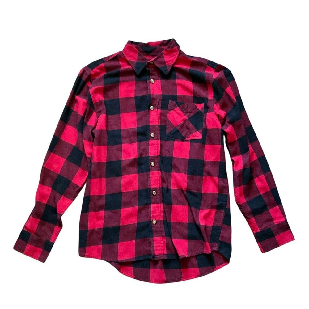 Field & Stream Red and Black Checked Flannel: Y2K, 2000s